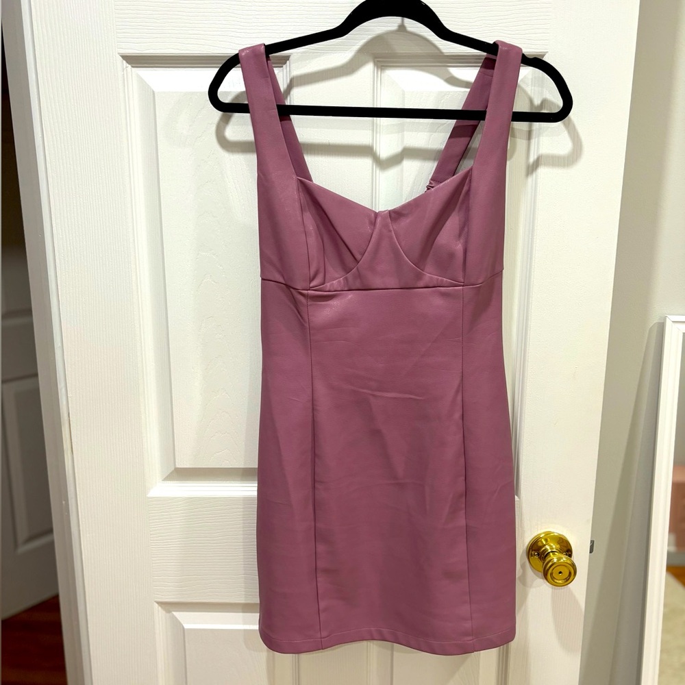 Lucy Paris faux leather mini dress